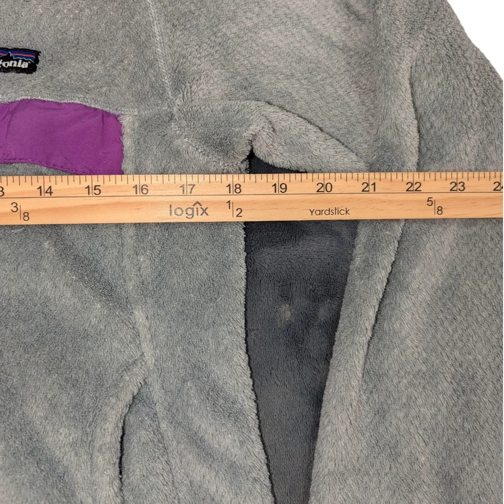 Womens Patagonia Synchilla Snap-T Fleece Pullover Jacket Grey Purple Small - Picture 7 of 9
